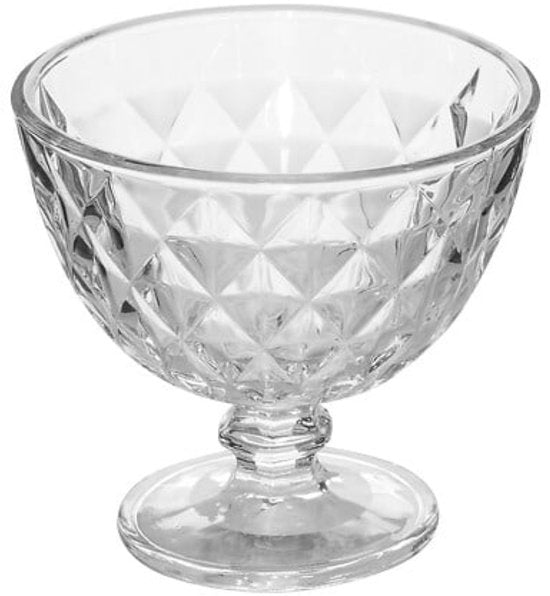 IJscoupe - Set van 6 - IJsjeshouder - Dessertkom - Glazen IJsbeker - Dessertkom Glas - Coupe voor IJs, Sorbet & Nagerechten - Vaatwasserbestendig - 300 ml - Transparant