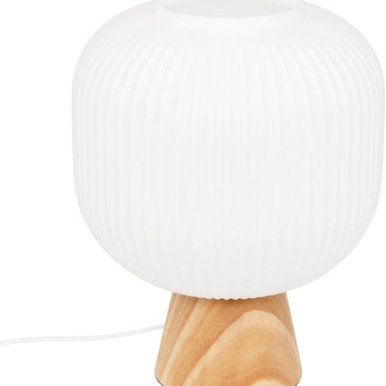 Atmosphera Travis Tafellamp - Ø20xH25cm - Wit