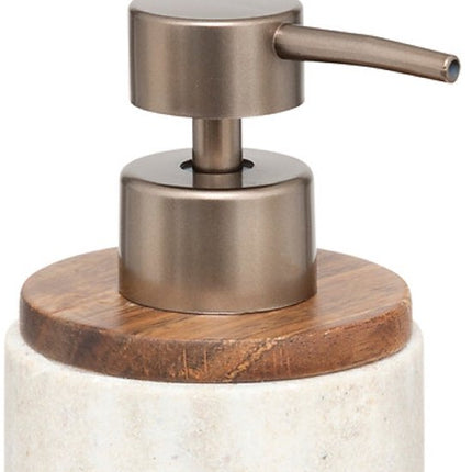 Côme Badkameraccessoiresset - Luxe Badkamer Set - Badkamer Accessoires Set - Zeepdispenser - Tandenborstelbeker - Wattenschijfjeshouder - Polyresin - Beige
