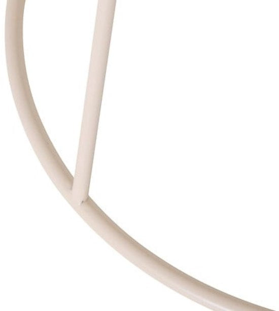Couchtisch und Beistelltisch Latte Ø 38 cm Metall beige rund kompakt