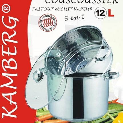 Couscous pan 3 in 1 Couscoussier - Roestvrij staal