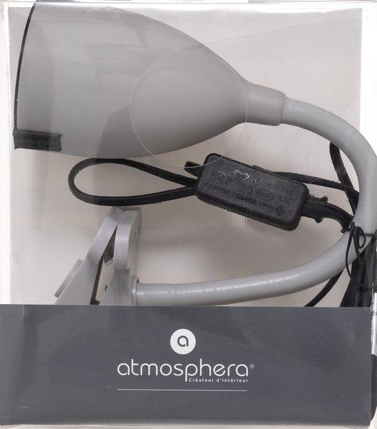 Atmosphera Klem bureaulampje - Design Light Classic - grijs - H43 cm - Leeslamp