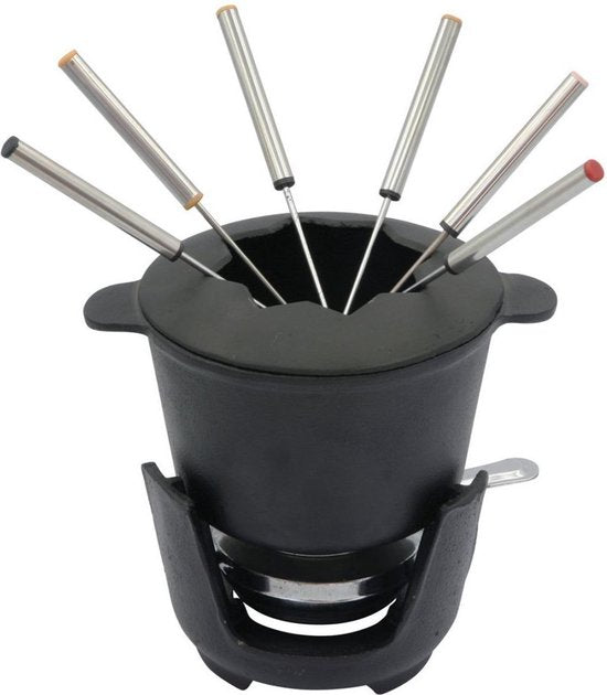 Top Choice - Fondueset uit gietijzer met vorken - 6 personen - 17 x 10 cm