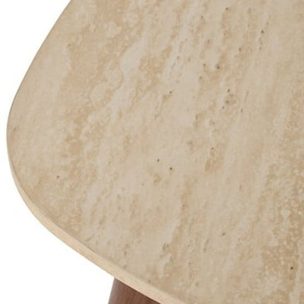 Set van 3 koffietafels / bijzettafels Mileo – travertinlook – nesttafels – max hoogte 60 cm