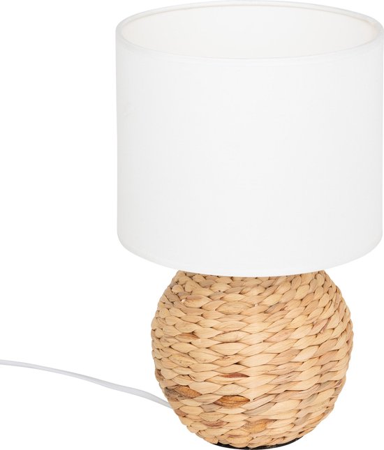 Atmosphera Hyacint Sphere tafellamp Ø22 x H37 cm wit/beige