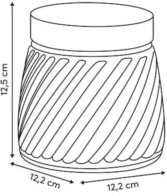 2-Delig Glazen Voorraadpotten - Voorraadpot - Voorraadbus - Met Bamboe Deksel - Keukenopslag - 0. 9 Liter - Ø12,2 x 12,5 - Transparant