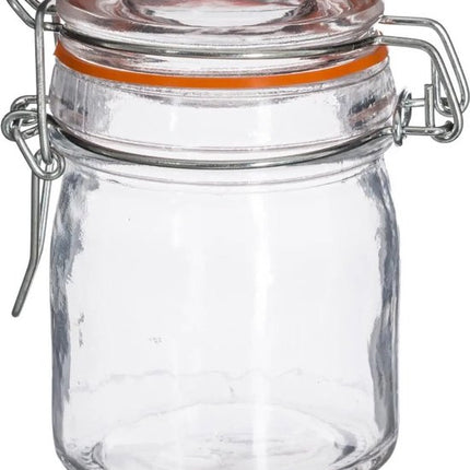 Secret de Gourmet Inmaakpot/voorraadpot - 8x stuks - 150 ml - glas met beugelsluiting - weckpot