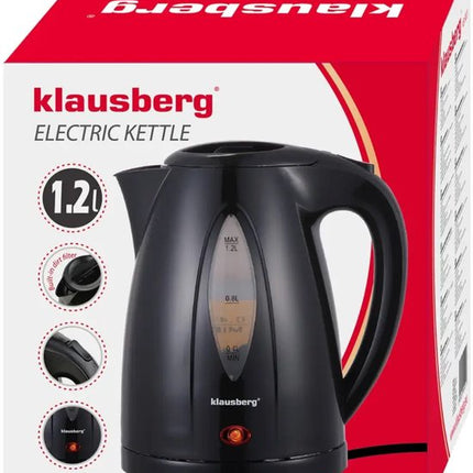 Klausberg KB-9001 - Waterkoker - 1.2 liter - Zwart - 1100 watt
