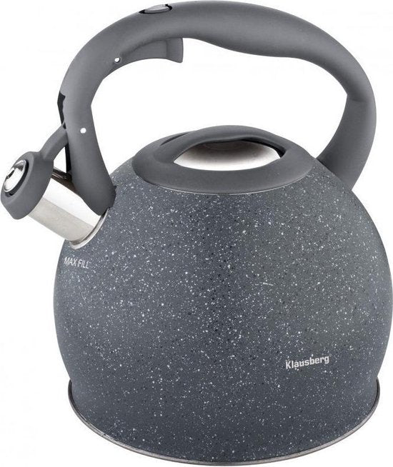 Klausberg KB-7267 Flötenkessel - 3L - Edelstahl - alle Herdarten