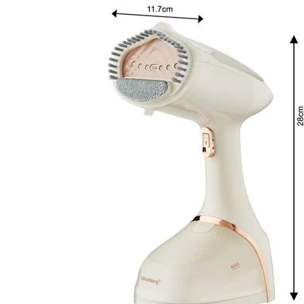 Klausberg - Kledingstomer - Handstomer - Kleding Ontkreuker - Verticale Stomer - Stoomstrijkijzer - Voor Kleding en Textiel - 400 ml - 1500W - Beige