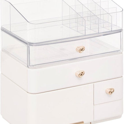 5Five Opberger Sara 5L/4 vakken - Organizer - 23x17x27cm - Wit