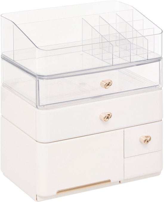 5Five Opberger Sara 5L/4 vakken - Organizer - 23x17x27cm - Wit