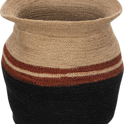 Atmosphera Kaia jute manden set van 2 stuks - Ø40x31cm - Multi