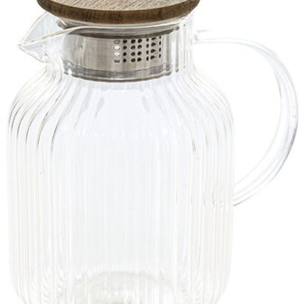 Secret de gourmet Theepot met infuser - glas - met deksel - transparant - 1,6 liter