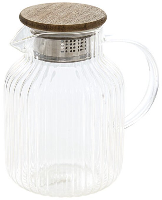 Secret de gourmet Teekanne mit Sieb - Glas - mit Deckel - transparent - 1,6 Liter