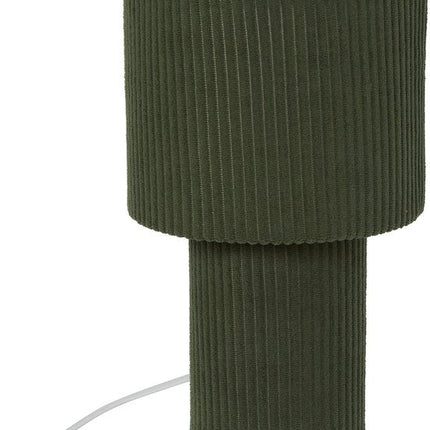 Atmosphera Jolina Corduroy Tafellamp - Ø17xH28cm - Groen