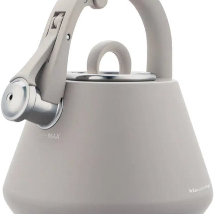Klausberg 7949 - Fluitketel met fluit - 2.5 liter - RVS - Grijs
