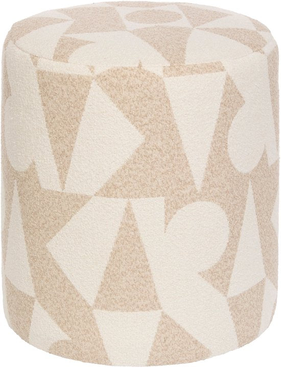 Atmosphera Delor Arty Poef - Ø36xH40 cm - Beige