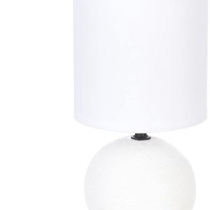 Timéo Bol Tafellamp - Keramische Lamp - Moderne Tafellamp met 120cm Kabel - Sfeerverlichting voor Woonkamer - Slaapkamer - Bureau - 25cm in Hoogte - Wit