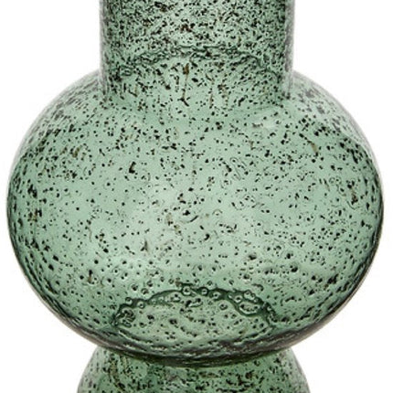 Bubble Vaas - Decoratieve Glazen Vaas met Bolvormig Design - Moderne Bloemenvaas - Design Vaas voor Droogbloemen en Verse Bloemen - Ø 18 x 23 cm - Groen