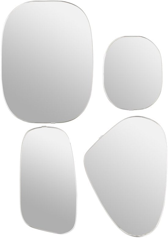 Atmosphera Organische Wandspiegels - Set van 4 stuks - 30x40cm