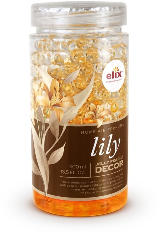Elix Jelly Pearls geurparels Lily – gel luchtverfrisser, 400 ml