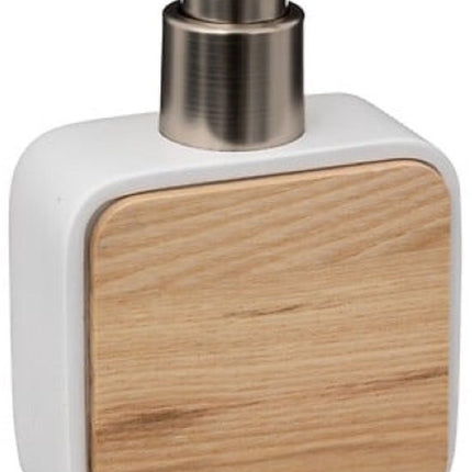 Natureo Badkameraccessoiresset - Luxe Badkamer Set - Badkamer Accessoires Set - Toiletborstel - Tandenborstelhouder - Zeepdispenser 300 ml - Polyresin/ASH - Wit