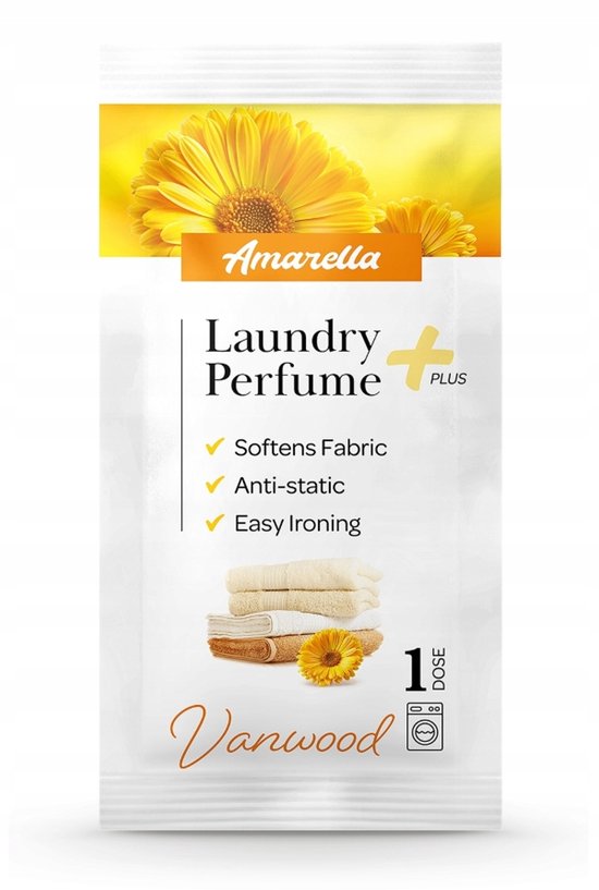 Elix Amarella+ wasparfum Vanwood – sachet van 10 ml voor 1 wasbeurt