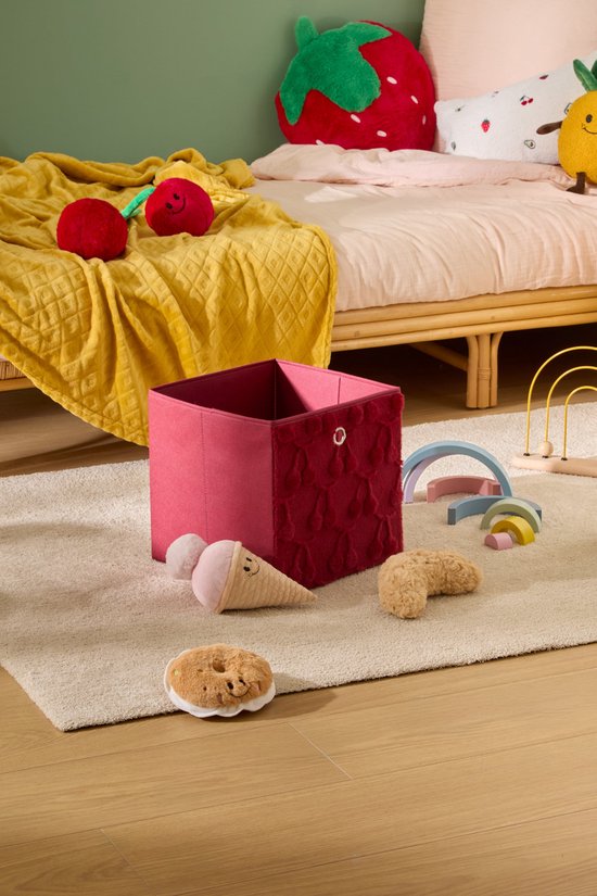 Atmosphera Kids Cerise Aufbewahrungsbox - 30 x 30 x 30 cm - Faltbar - Rot
