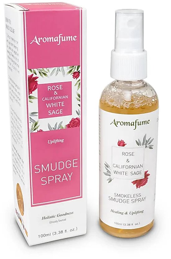 Aromafume natural smudge spray white Sage rose - witte salie roos - spray - 100ml