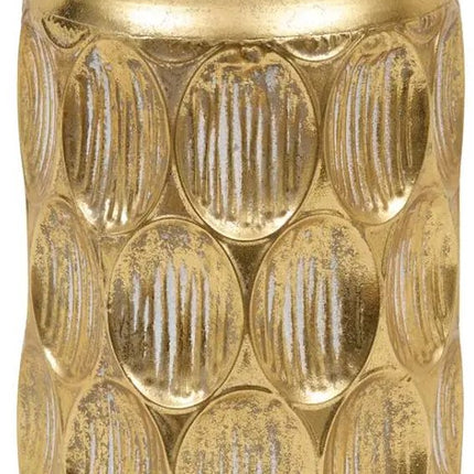 Belli Atmosphera Vaas - Goud - Gietijzeren Bloemenvaas H41 cm - Decoratieve Sierpot - Nostalgisch Design - Sierlijke vaas - 1.1KG