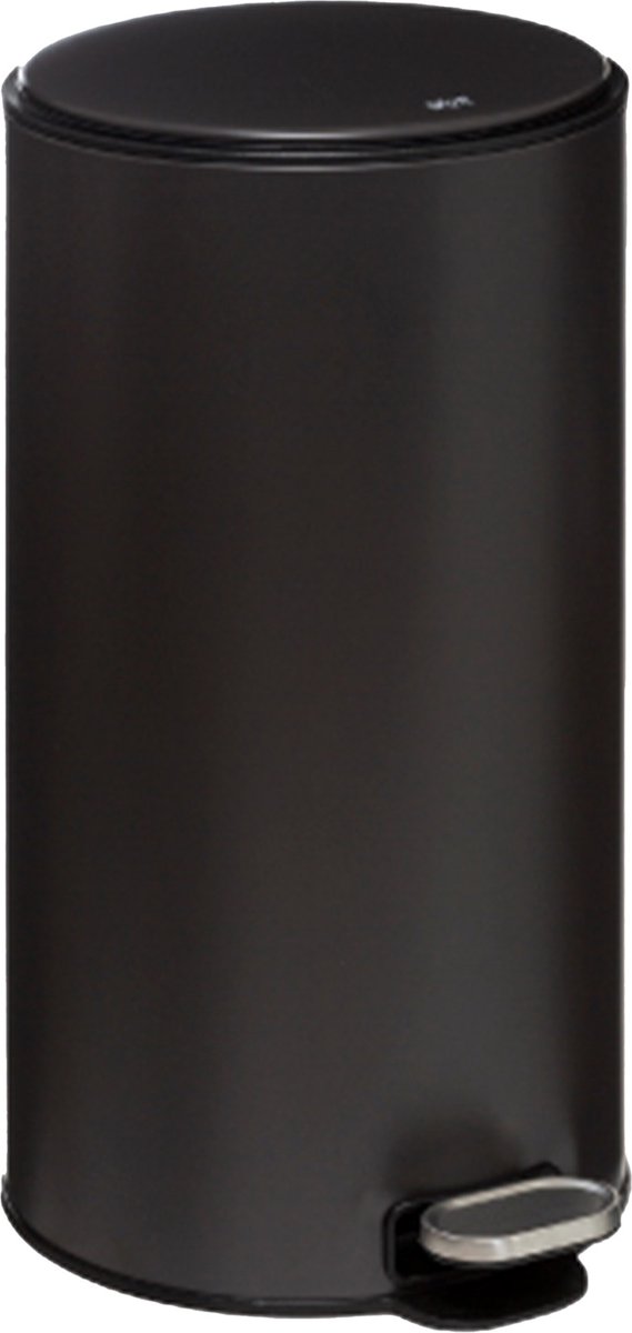 5Five Prullenbak/pedaalemmer Delta - antraciet - metaal - 30 liter - 39 x 33 x 62 cm - keuken