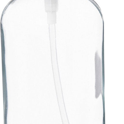 5Five Zeeppompje/zeepdispenser van glas - transparant - 1 liter