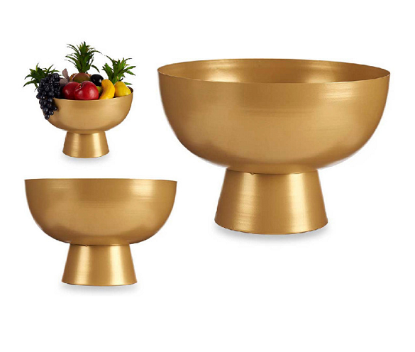 Grande corbeille de fruits dorée XL