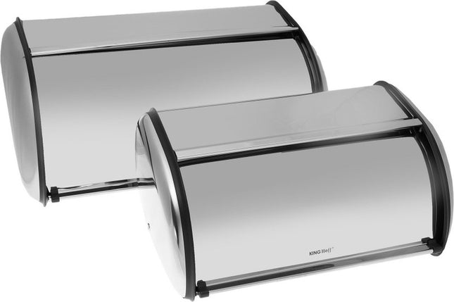 Kinghoff 3201 - broodtrommels - rvs - 43.5x27,5x18.5 cm en 36x24x15 cm