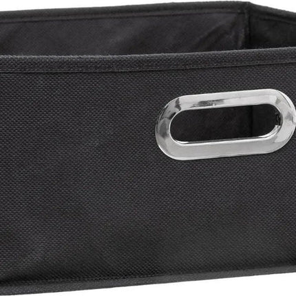 5Five Opbergmand/kastmand - donkergrijs - linnen - 14 liter - 31 x 31 x 15 cm - Opbergbox - Vakkenkast manden