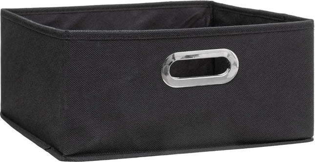 5Five Opbergmand/kastmand - donkergrijs - linnen - 14 liter - 31 x 31 x 15 cm - Opbergbox - Vakkenkast manden