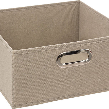 5Five Opbergmand linnen beige - 31 x 31 x 15 cm (M) - Opvouwbaar