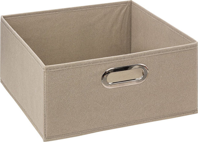 5Five Opbergmand linnen beige - 31 x 31 x 15 cm (M) - Opvouwbaar