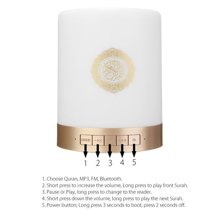 Koran Touch Lamp Draagbare Speaker