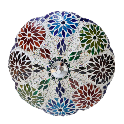 Mediteraanse plafondlamp bloemenspikkels  Ø 36 cm