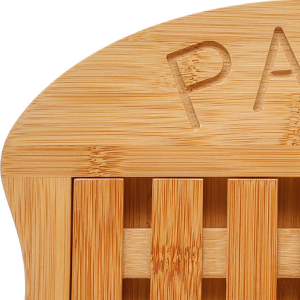 5Five Broodplank met opvangbak - bamboe - bruin - 34 x 26 cm