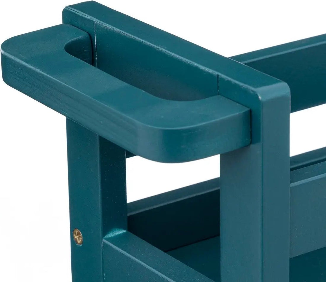 Étagère de salle de bain extra petite à roulettes - Étagère sur pied à 3 niveaux - Salle de bain