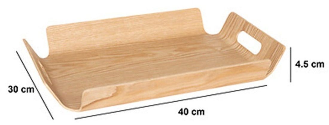 5Five Design Plateau en bois de saule - 40 x 30 cm - marron clair - Caractère - pour verres et tasses