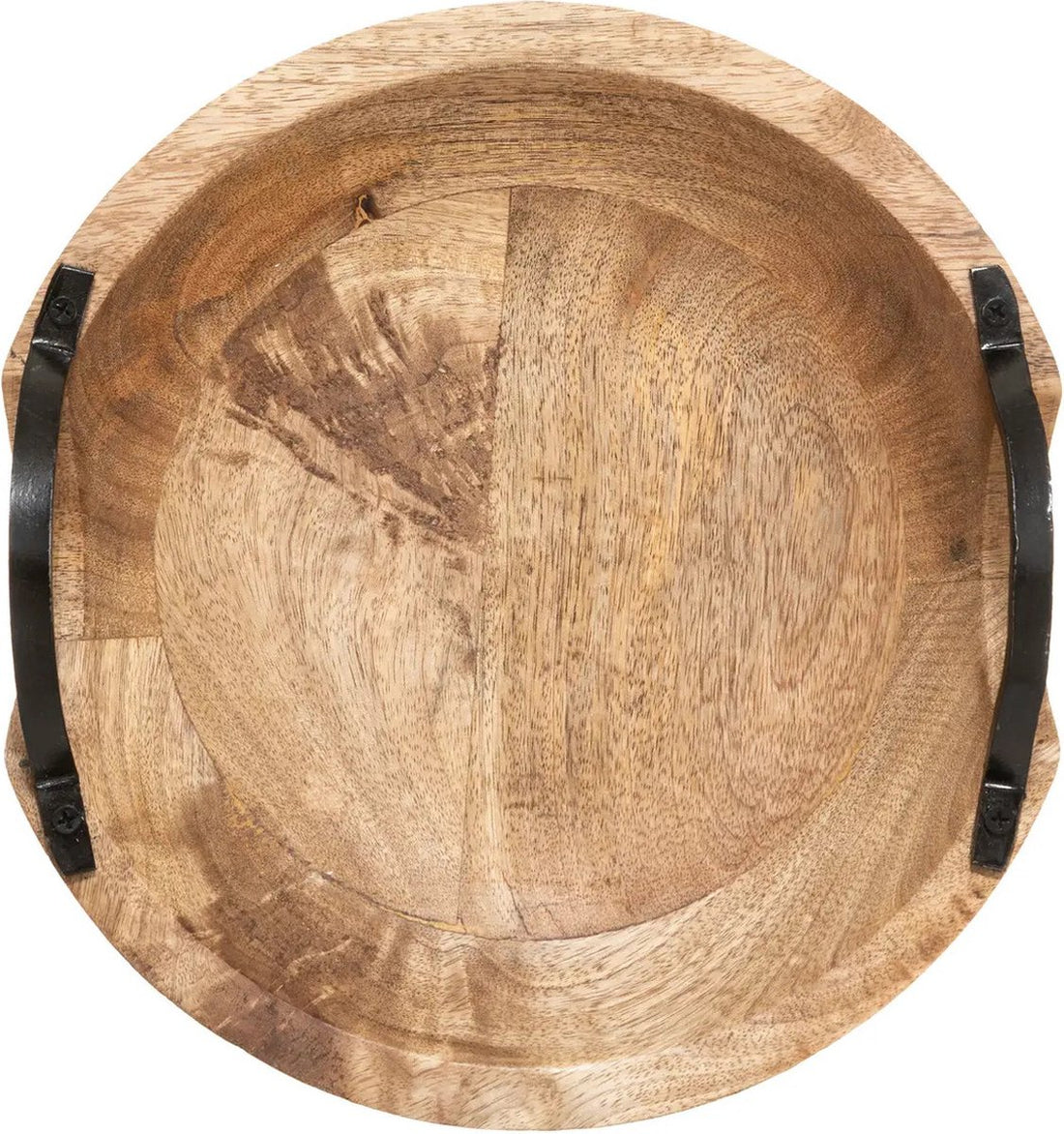 5Five houten fruitschaal met hengsels – mangohout, Ø 30 cm – foto 2