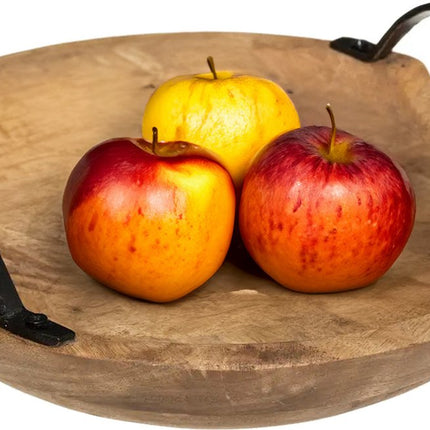 Fruitschaal/fruitmand - mango hout - D30 x H10 cm