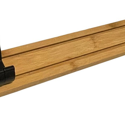 Kapstok rek - wand/muur - lichtbruin/zwart - 6x schuifbare haken