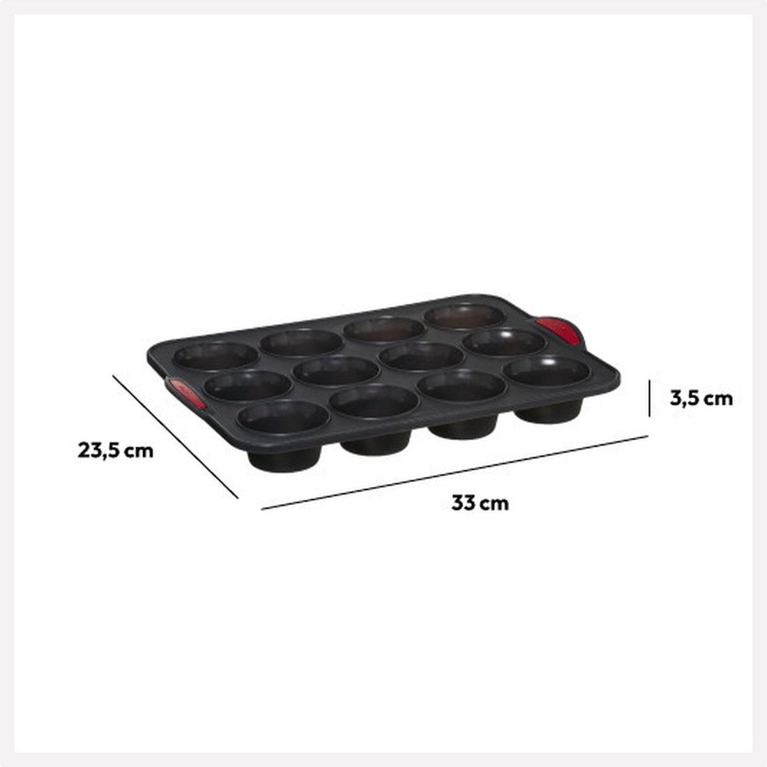 5Five Moule à muffins et cupcakes - 33 x 24 cm - 12 pièces - Silicone