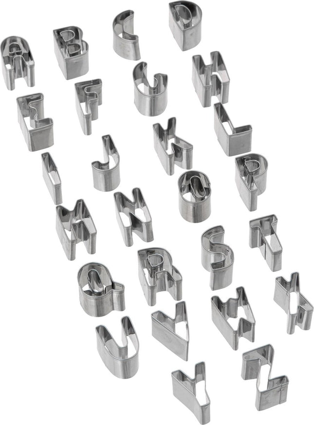 Roestvrije Koekjesvormpjes/Uitsteekvormpjes - Set van 35 stuks - Zilver