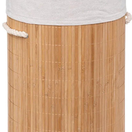 Wasmand van bamboe - 48 liter - 35 x 50 cm - met deksel